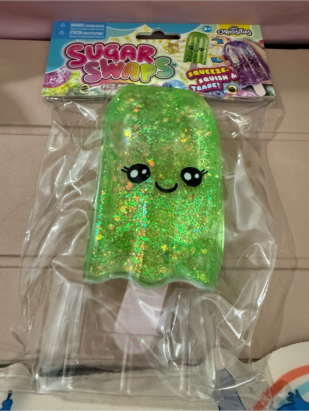 Sugar Swaps Glittery Green Popsicle Squishy Toy - Kids Learning Toy